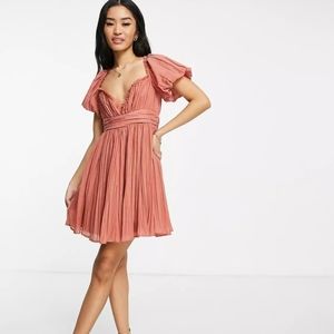 Asos plisse mini dress